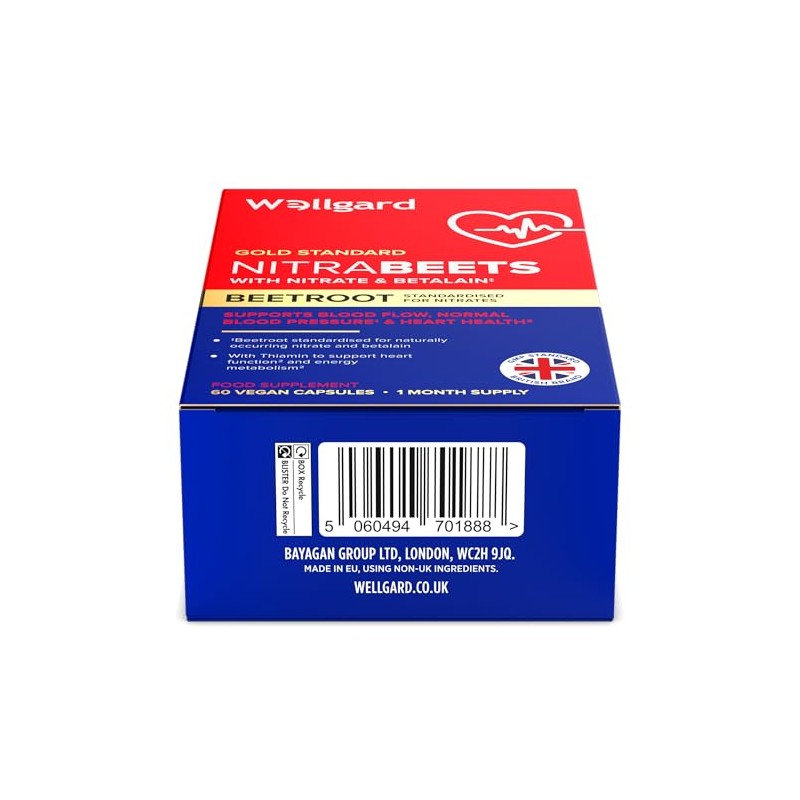 Wellgard Beetroot Capsules – Vegan High Strength Beetroot Supplement, Nitric