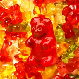 Albert's Big Bite Jumbo Red Cherry Flavored Gummy Bear, 12 Ounce, 4 Inches Tall