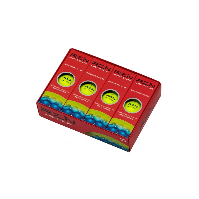 RZN Golf MS-TOUR Golf Balls, 3 Pieces, 1 Dozen (12