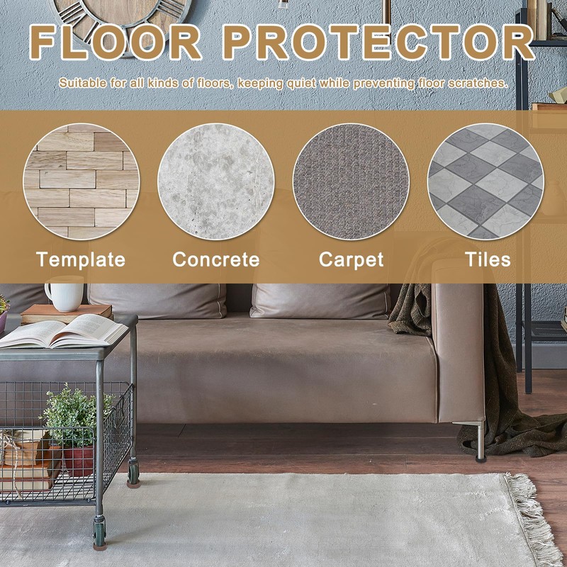 PATIKIL 3 Inch Rubber Furniture Pads, 4 Pack Non-Slip Furniture