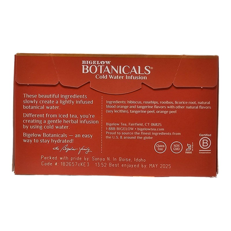 YCNO KOMBOFAN (Pack of 2) Bigelow Botanicals Blood Orange Tangerine