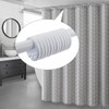 Qulable Shower Curtain Rings-12 Pack- Plastic Shower Curtain Hooks O-Shaped