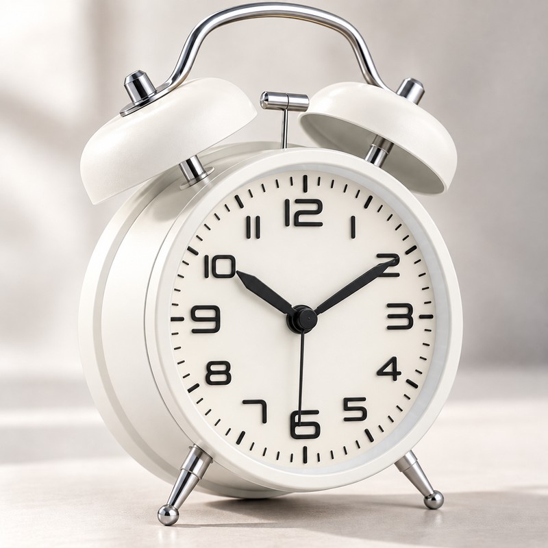 4 Inch Twin Bell Alarm Clock for Bedroom – Loud