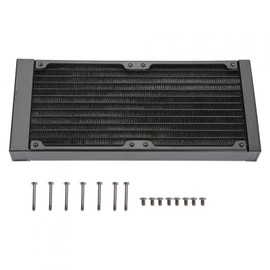 Joyzan 12 Tube 240mm Aluminium G1/4 Thread Water Cooling Radiator, PC CPU Cooler, Triple Fan Mounts, Heat Exchanger, Liquid Cooling System
