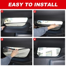 for Hummer EV SUV Accessories Car Rear Window Sunshade-Sun UV Rays Protection Folding for Car Trunk Back Window,Sunlight Shield Blocker Mesh Cover for Rear Facing Seats for Baby,Pets,Children (Black)