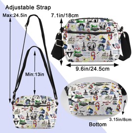 Nightmare Merch Zero Ghost Inspired Messenger Bag Nightmare Skull Merch Jack Sally Fans Crossbody Bag (Night Ghost Cross2)