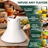 JUMUZHE Ceramic Chicken Roaster Rack, Beer Can Chicken Holder Stand