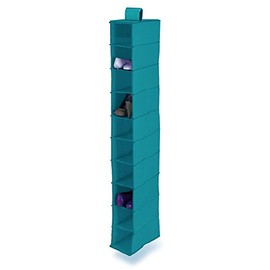 ORDINETT® Blue Garment Hanger 10 Sections Wardrobe Rail Hanging Shelves Storage Organiser for Shoes Cloth