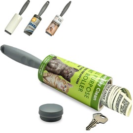 Lint Roller Diversion Safe Money Lint Rollers for Pet Hair, Sticky, Remover for Couch, Clothes Furniture and Carpet. Dog Hair Remover Cat Hair, Animal Fur - Secret Hidden Jewelry Storage Home Security