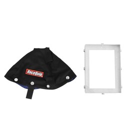 RaceQuip 871001RQP Shifter Boot 7-1/2 x 5-1/2 in Base 6 in Tall Aluminum/Fire Retardant Cotton FR3 Black Kit