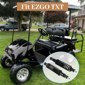 Golf Cart Shocks For EZGO TXT Front or Rear Heavy Duty EZGO Coil Springs Shocks Fits EZGO 16" or 18" Medalist/TXT 1994+ Newer Gas or Electric, Replaces OEM#70928-G01 76418-G01 (2 pcs) Black