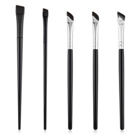 5 PCS Thin Eyeliner Brush, Professional Flat Angled Eyeliner Brush, Soft Eyeliner Smudge Brushes, Small Makeup Brushes for Professional Beauty Cosmetic Tool