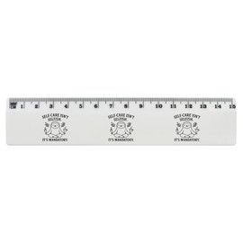 'Self-Care Is Mandatory' 15cm (6 Inch) White Plastic Ruler (RL00096117)