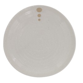 sn-010-01 Tableware East Japanese Tableware, Polka Dot, Triangular 8-Inch Platter, White