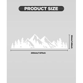 Flaconi Car Stickers,Car Decals,Car Stickers and Decals,Sticker for Car,Automotive Exterior Accessories,Car Decals Stickers for Outside of Car,Snow Mountain Tree Stickers for Car,Truck(White)