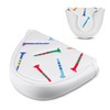White Putter Head Covers, With Circle Embroidery Premium Magnetic Closure