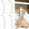 4 PCS Cascading Clothes Hooks,Clothes Hanger Connector Hooks Hanger,Plastic Connector