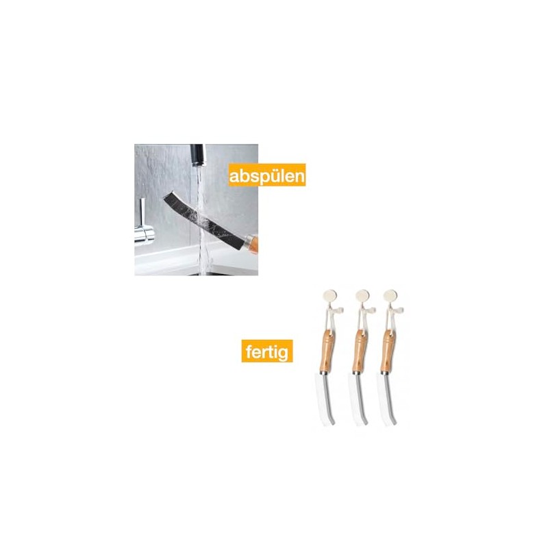 3-piece grout brush set with wooden handle, crevice cleaner with