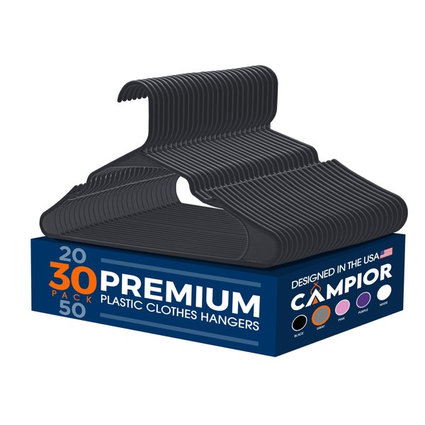 Campior Premium Clothes Hangers – Space-Saving Slim Design, Lightweight and