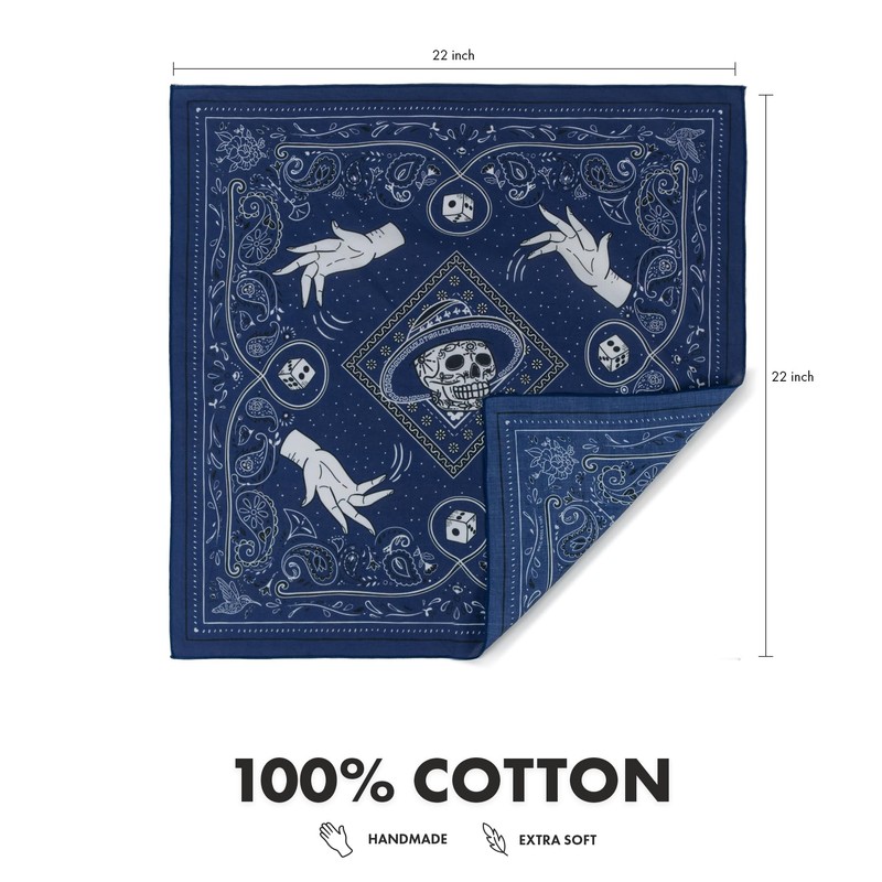 WHTE MOSS bandana 100% extra fine cotton handkerchief for men