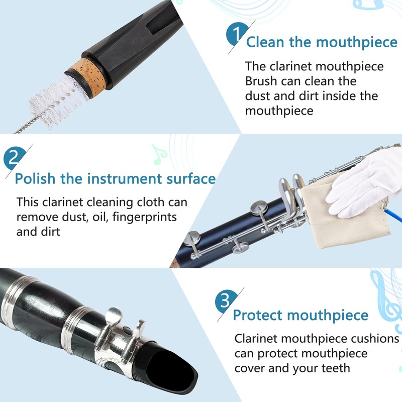 Boao 23 Pcs Clarinet Cleaning Kit All in One Accessories