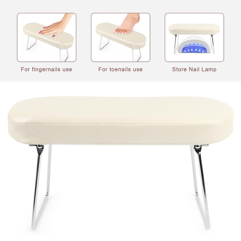 Nail Arm Rest Hand Cushion, RISVOWO PU Leather Hand Rest