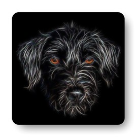 Fractal Artworks Jackapoo Dog Coaster Set of 2 with Stunning Fractal Art Design 1-1