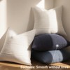 Decorative Linen Throw Pillow Covers 20x20 Set of 2 Solid