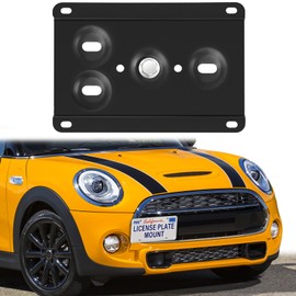 Heavy-Duty No-Drill Front License Plate Bracket – Anti-Theft License Plate Holder Compatible with Mini Cooper R50 R52 R53 R55 R56 R57 R58 R59 2002-2014