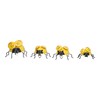 4Pcs/Set Wrought Iron Bee Decoration Wall Hanging 3 Dimensional Bee