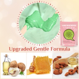 Hard Wax Beads, 1.1lb Wax Beans For Coarse Hair Removal Sensitive Skin, For Face Eyebrow Leg Bikini Brazilian Waxing, Perfect For Full Body & All Hair Types At Home (Aloe)