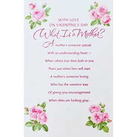 Happy Valentine's Day Mother Greeting Card - Pink Floral Love Theme - Some special, understanding Heart, Faith and encouragement