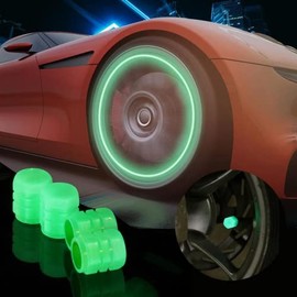 8 tapones fluorescentes universales para válvulas de neumáticos de automóvil, tapones luminosos para válvulas de neumáticos, tapas de aire para neumát