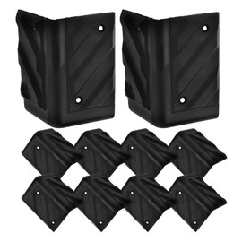 Housoutil Speaker Corner Protection, Pack of 16 Black Speaker Housing Corner Protection Pack, Plastic Right Angle Speaker Protective Corner Corner for Professional Stage Speakers