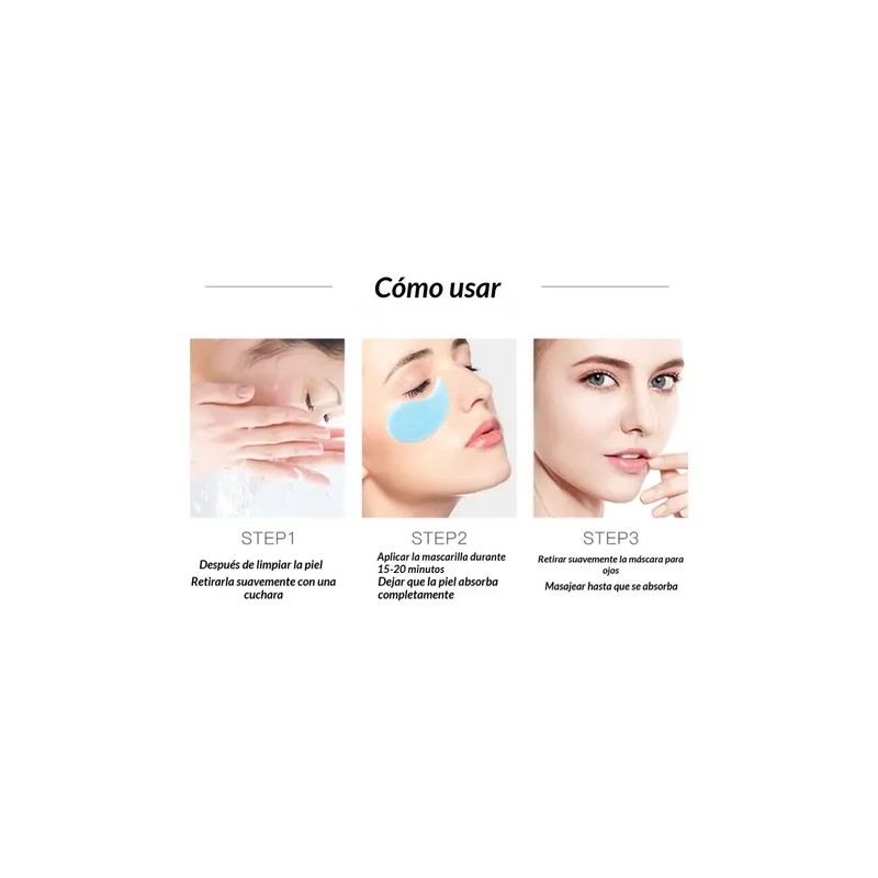 2x Parches Hydrogel Para Ojos Colágeno Anti Ojera Hidratante