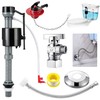 6 Pack Universal Toilet Flusher Replacement Kit and Toilet Valve