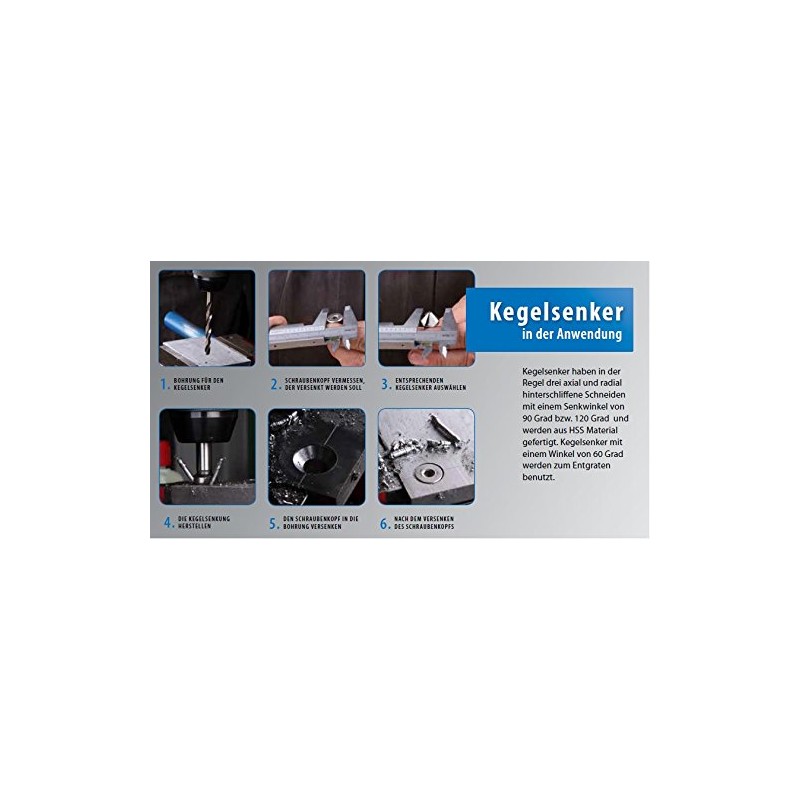 GSR - Professional countersink and deburring countersink HSS-TiN DIN 335