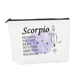 Women Gifts for Birthday Sisters Gift from Sister Mother's Day Make Up Bags for Women Astronomy Constellations Witchy Gifts Scorpio Cosmetic Bags for Friends (1 Pcs)
