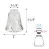 Aspen Creative 23124-4 Transitional Frosted & Clear Ceiling Fan Shade,