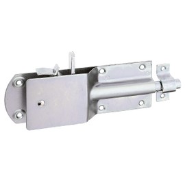 Gah-Alberts 124182 Sicherheits-Stallriegel, mit befestigter Schlaufe, Platte 200 x 70 , Blz ø 15 , g