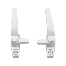 Alnicov 2PCS Upvc Window Handle Left and Right Aluminium Window Handles Alloy Window Locks with Fixing Screws - White
