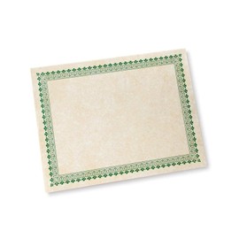 Green Border Paper Certificates - 100 CT