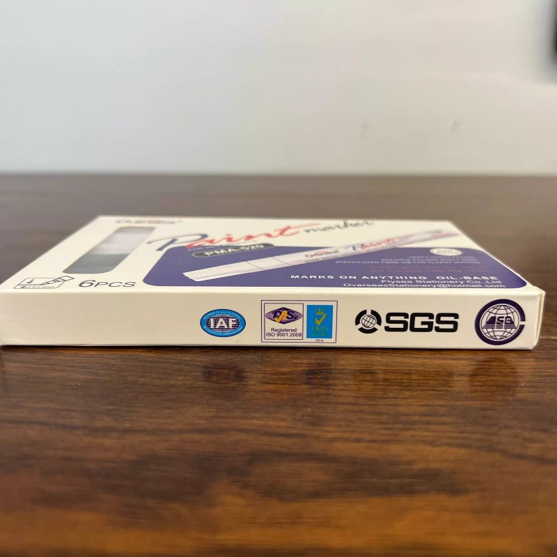 Overseas (4 BOXES) Overseas PMA-520 Paint Markers, Permanent Oil Based(Black&Wh