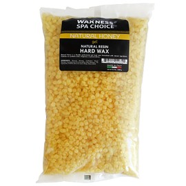 Waxness Spa Choice Natural Honey Gel Hard Wax Beads 2.2 lb / 1 kg Pack of 2