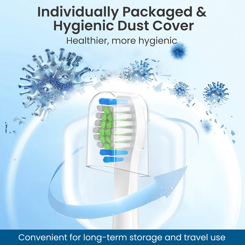 Harobey Replacement Toothbrush Heads 10 Pack Compatible with Bitvae Daily