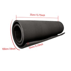 2-Pack EVA Foam Roll 10mm Cosplay Foam Sheets 13.75" x 39" Black Crafts Foam Board for Cosplay Costume, DIY Projects