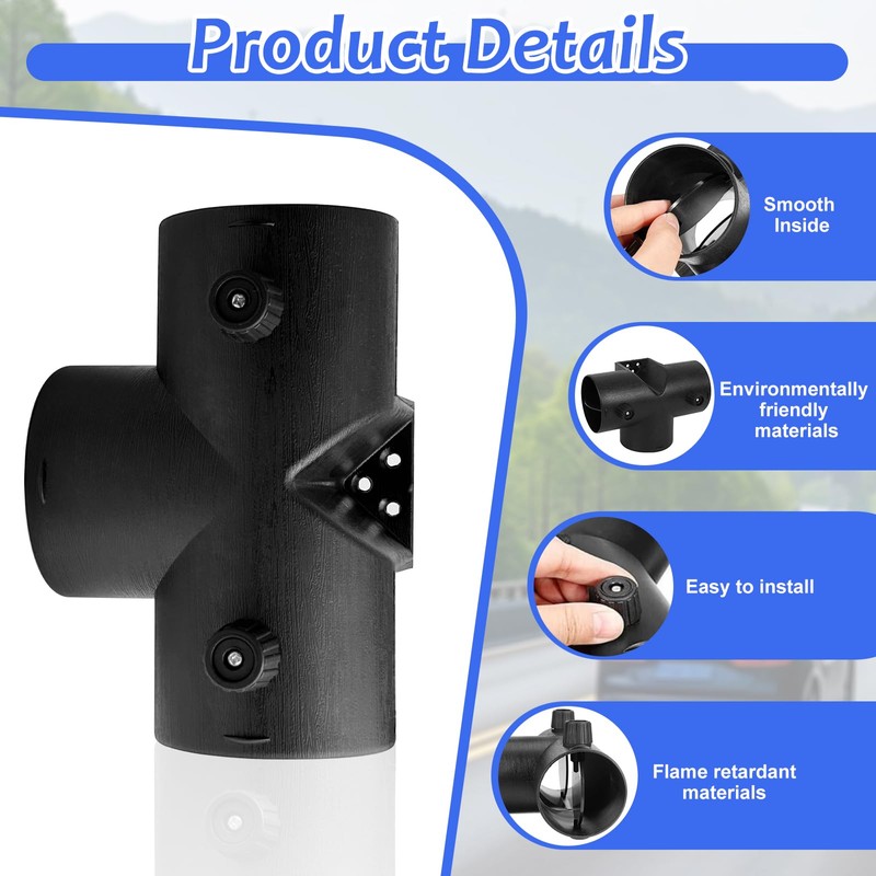 WZYTEU Auxiliary Heater Accessories Diameter 75 mm, Type T Three-Way