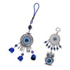 2pcs Blue Eye Owl Ornament Good Luck Attract Wealth Fashionable