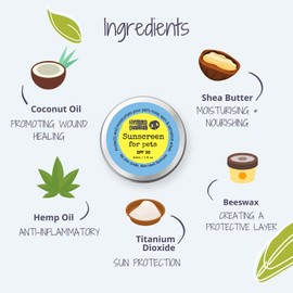 Noseprint Noseprint SPF 30 Sun Protection Balm For Pets 30 ML in Tin | Moisturising Sunscreen For Dogs And Cat Non-Toxic Formula Dog Nose and Paw Sunblock Cream | Puppy Sun Protection (1)