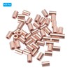 PATIKIL 1/16"/ 1.5mm Wire Rope Stop Sleeve, 50 Pack Copper